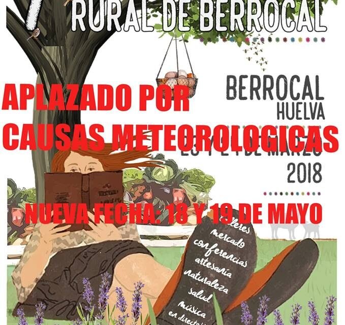 Aplazada la VII Convivencia Rural de Berrocal por la previsión de lluvia