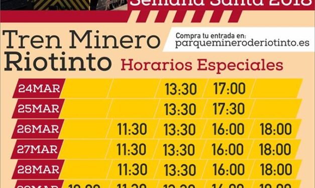 La Fundación Río Tinto aumenta los viajes del tren minero para Semana Santa