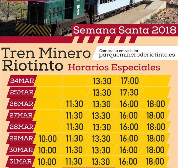 La Fundación Río Tinto aumenta los viajes del tren minero para Semana Santa