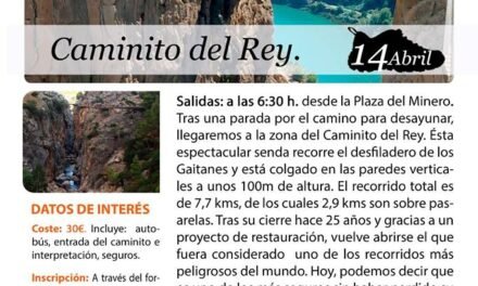 Caminito del Rey, la próxima ruta del programa de senderismo de Riotinto