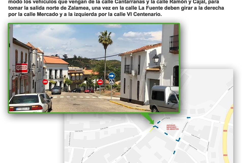 La calle La Fuente de Zalamea pasa a ser de sentido único