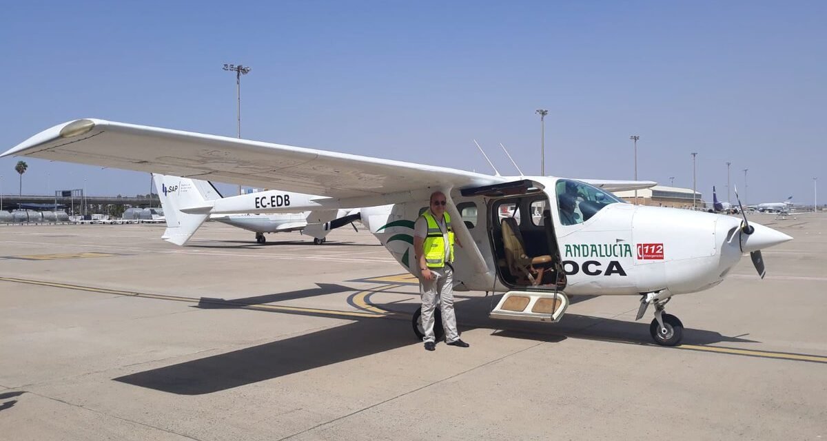Un avión del Infoca vigila los campos de la Cuenca Minera