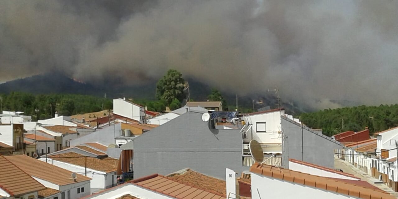 Declarado un incendio forestal entre Nerva, Riotinto y Campofrío