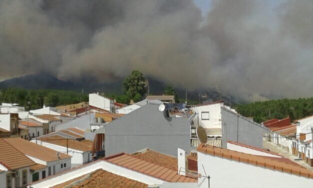 Declarado un incendio forestal entre Nerva, Riotinto y Campofrío