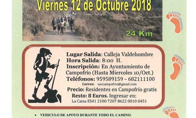 Campofrío organiza un senderismo gratuito en Peña de Alájar
