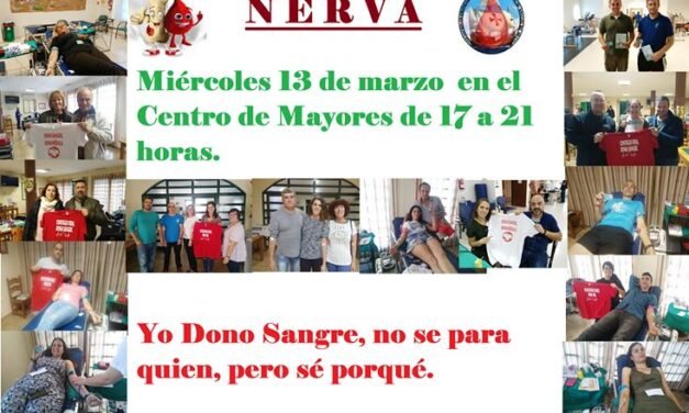 Convocan una colecta de sangre este miércoles en Nerva