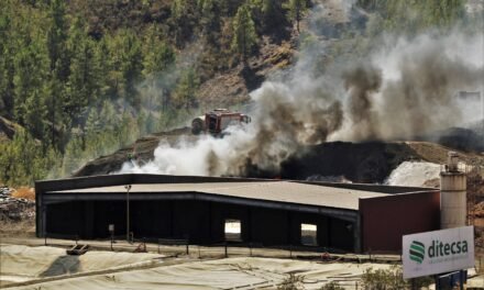 Nuevo incendio en el vertedero de Nerva