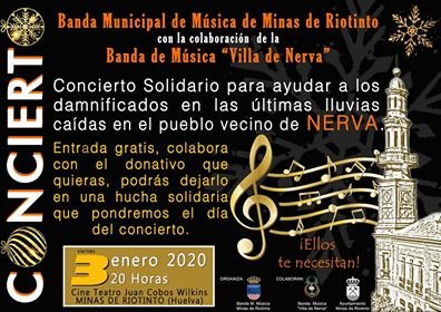 Organizan un concierto solidario para ayudar a los damnificados por la riada de Nerva