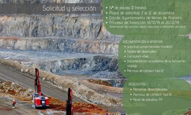 Riotinto acogerá un curso de iniciación a la operación minera