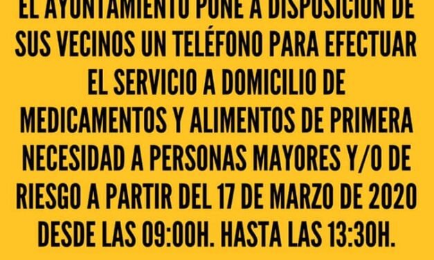 El Ayuntamiento de Riotinto hará las compras a las personas mayores y de riesgo