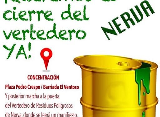 Convocan una marcha por el cierre del vertedero de Nerva