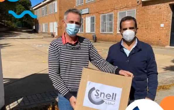 Snell dona 4.000 mascarillas a los escolares de la Cuenca Minera