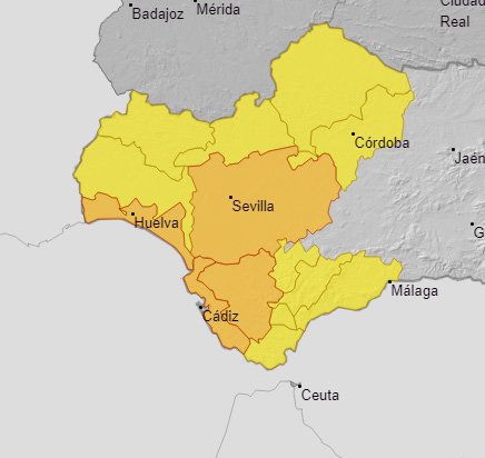 Aviso amarillo por lluvia y tormentas durante todo el día en la Cuenca Minera