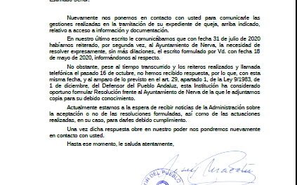 Acusan al alcalde de Nerva de faltar el respeto al Defensor del Pueblo Andaluz