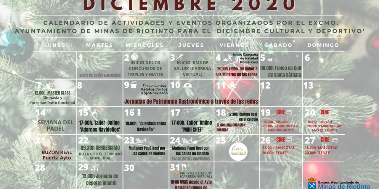 Riotinto reinventa diciembre con actividades culturales y deportivas