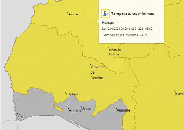 La Cuenca Minera estará nueve horas en aviso amarillo por temperaturas de -4ºC