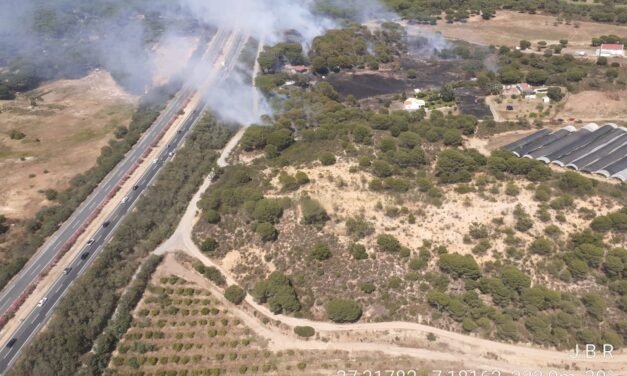 Controlado un incendio en Cartaya que mantiene a 25 bomberos trabajando