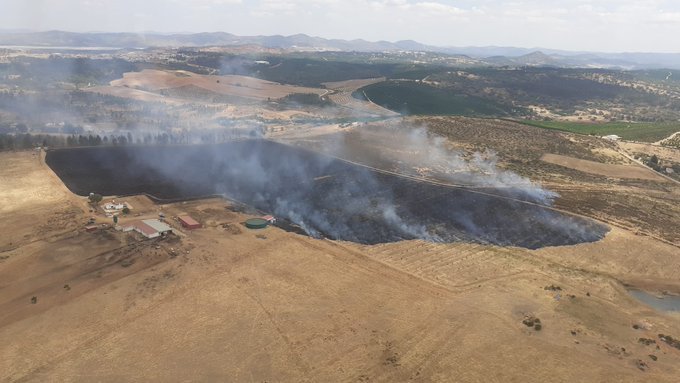 Declarado un incendio forestal en Zalamea
