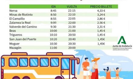 En marcha la ruta de autobús desde la Cuenca Minera hasta Mazagón