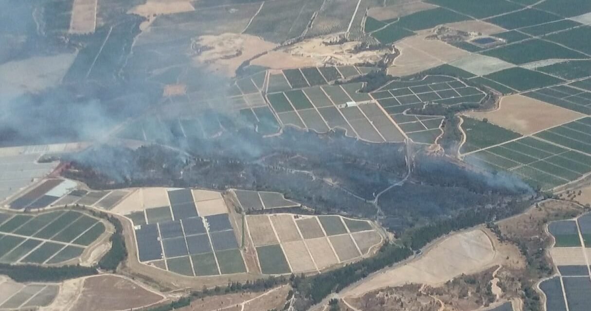 Más de 75 efectivos y siete medios aéreos se afanan por sofocar un incendio en Gibraleón