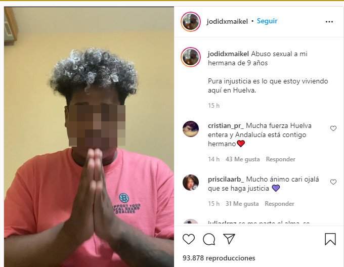 Un onubense denuncia abusos sexuales a su hermana de 9 años a través de Instagram