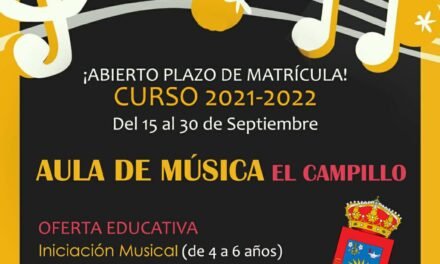 El Aula de Música de El Campillo abre su plazo de matriculación para el próximo curso