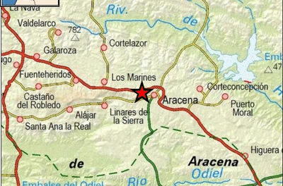 Registrado un terremoto de magnitud 2,7 en Aracena