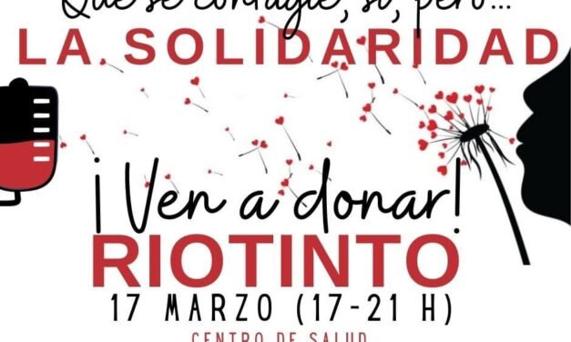 Cita con la solidaridad de los donantes de sangre este jueves en Riotinto