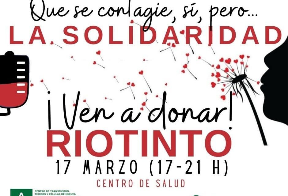 Cita con la solidaridad de los donantes de sangre este jueves en Riotinto