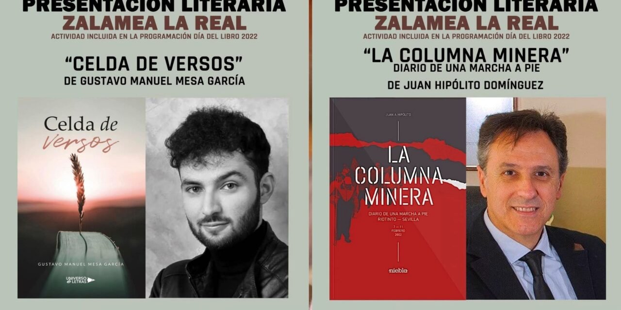Juan Antonio Hipólito y Gustavo Manuel Mesa, protagonistas en la Semana del Libro de Zalamea