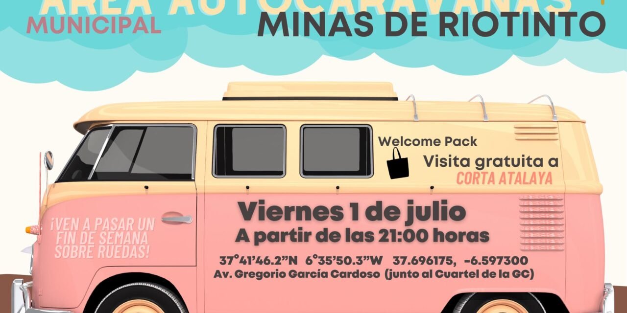 Riotinto estrena un área de autocaravanas el próximo 1 de julio
