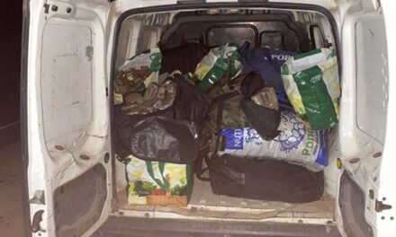 Intervienen 592 kilos de hachís tras una persecución por carretera a dos vehículos