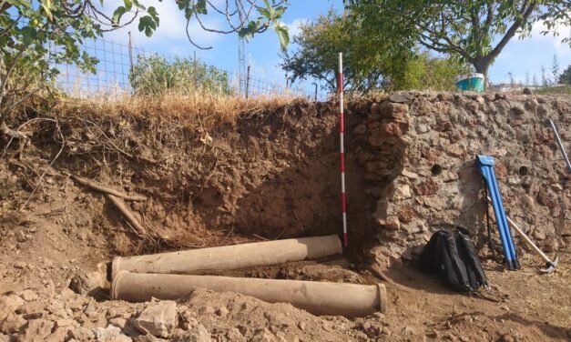 Encuentran dos columnas de época romana en Cañaveral de León