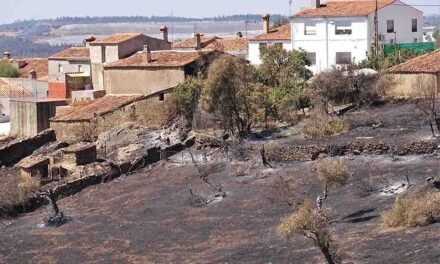 Vecinos de los pueblos afectados por el fuego de Almonaster exigen ayudas para recuperar el paisaje