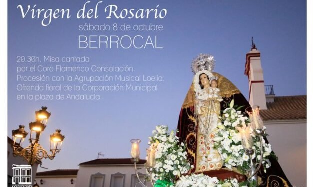 La Virgen del Rosario procesionará por Berrocal el próximo sábado