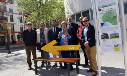 <strong>Huelva cuenta con bancos y carteles para los peregrinos del Camino Sur de Santiago de Compostela</strong>