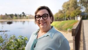 Mónica Rossi en el Parque Moret