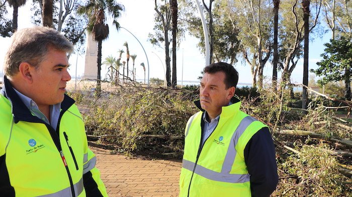 El Puerto agiliza la reparación de los daños ocasionados por ‘Bernard’