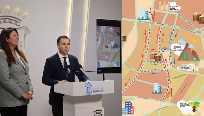 Nueve calles de Huelva cambian de sentido tras la peatonalización