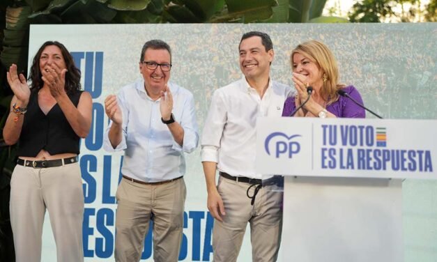 Moreno pide el voto para “no truncar el ciclo de cambio, progreso y bienestar iniciado en Andalucía”