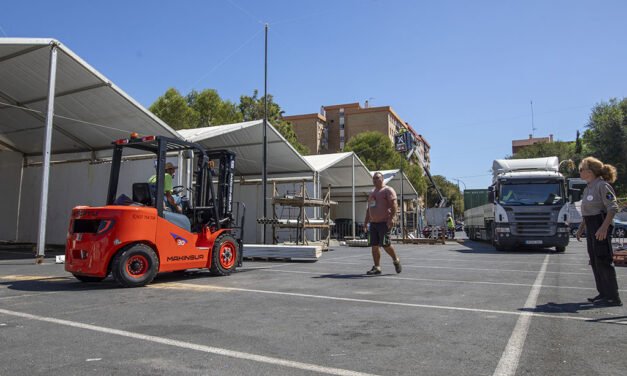 El recinto ferial de La Cinta se pone a punto para las Fiestas