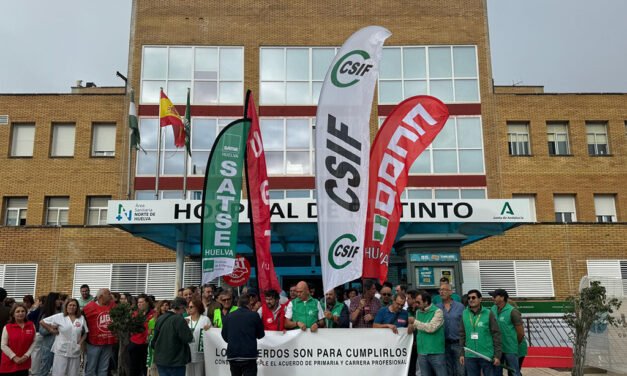 Los sindicatos protestan en Riotinto contra los «reiterados incumplimientos» en materia de sanidad