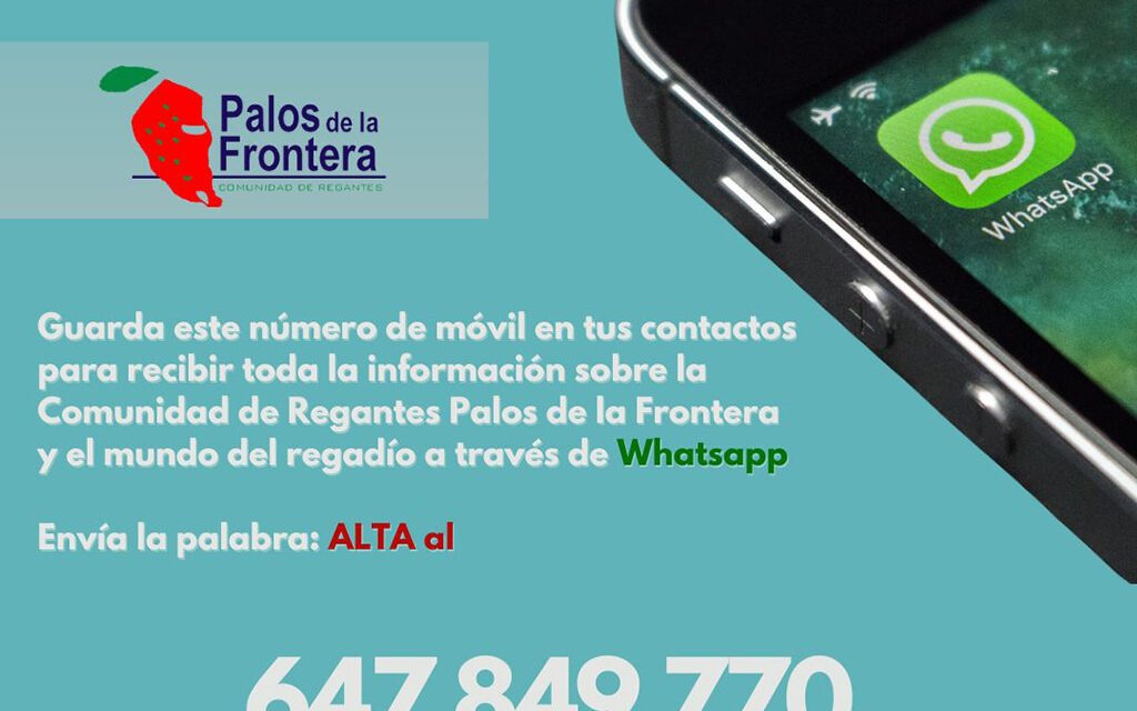 La CR Palos lanza un nuevo servicio de información a través de Whatsapp