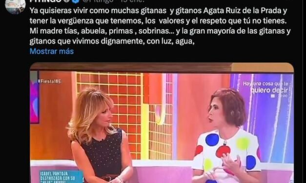 Pitingo reivindica al pueblo gitano tras un comentario ‘racista’ en televisión de Agatha Ruiz de la Prada