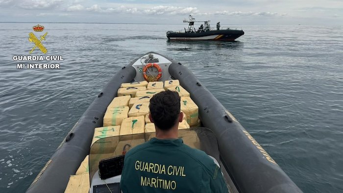 Intervienen más de 3.700 kilos de hachís tras una persecución en el río Guadiana