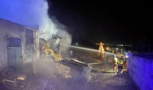 Bomberos en La Redondela