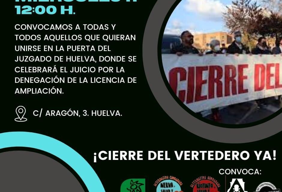Convocan una concentración contra el recrecimiento del vertedero de Nerva