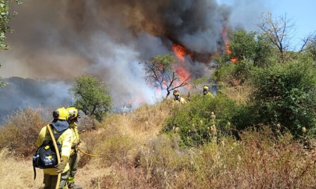 Detenidas dos personas por agredir a dos agentes durante el desalojo del incendio de Villablanca