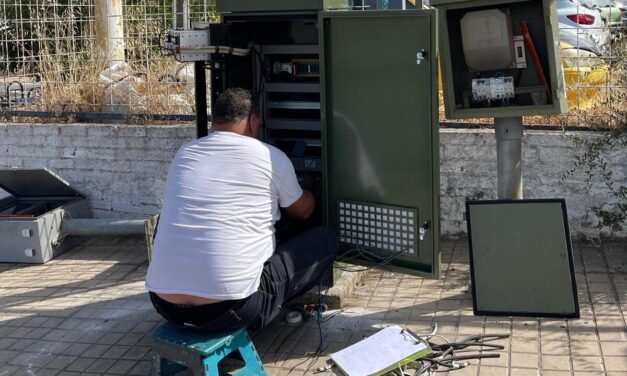 Reparados los semáforos del cruce de la N-435 en Zalamea