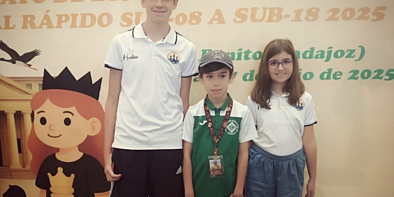 Tres menores onubenses participan con éxito en el Campeonato de España de Ajedrez Rápido